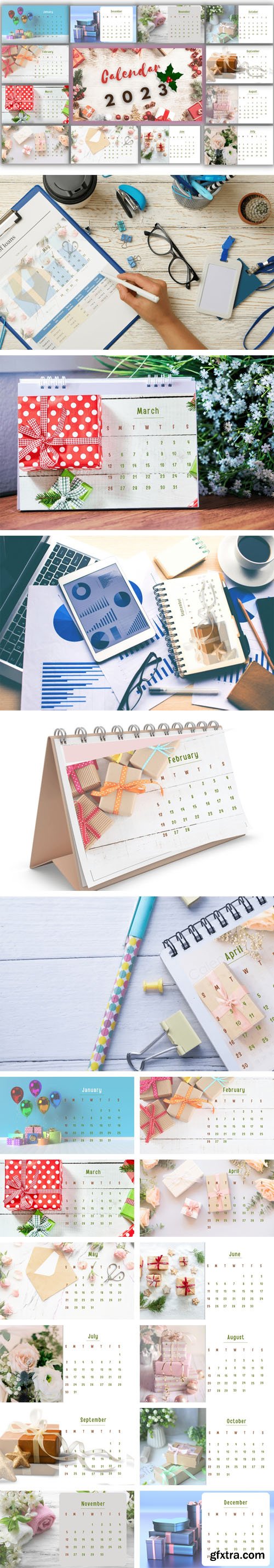 Elegant Calendar 2023 Templates [12-Months]