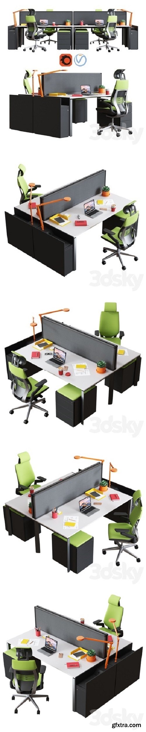 Steelcase Office Table FrameOne Work Space » GFxtra
