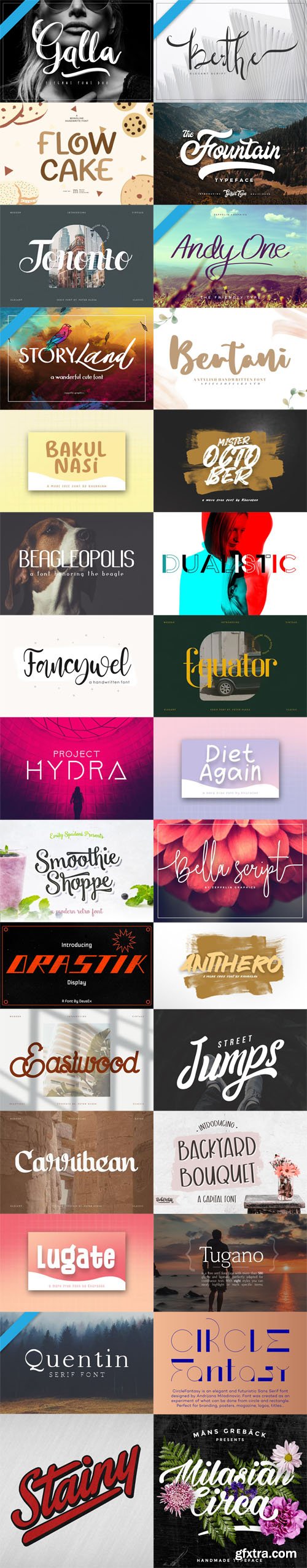 30 Fonts Pack [Sep-2022] Vol.2