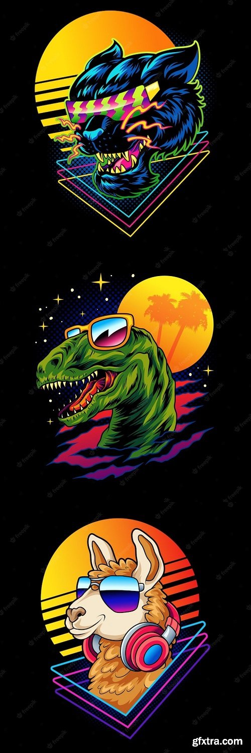 Animals with retro style » GFxtra