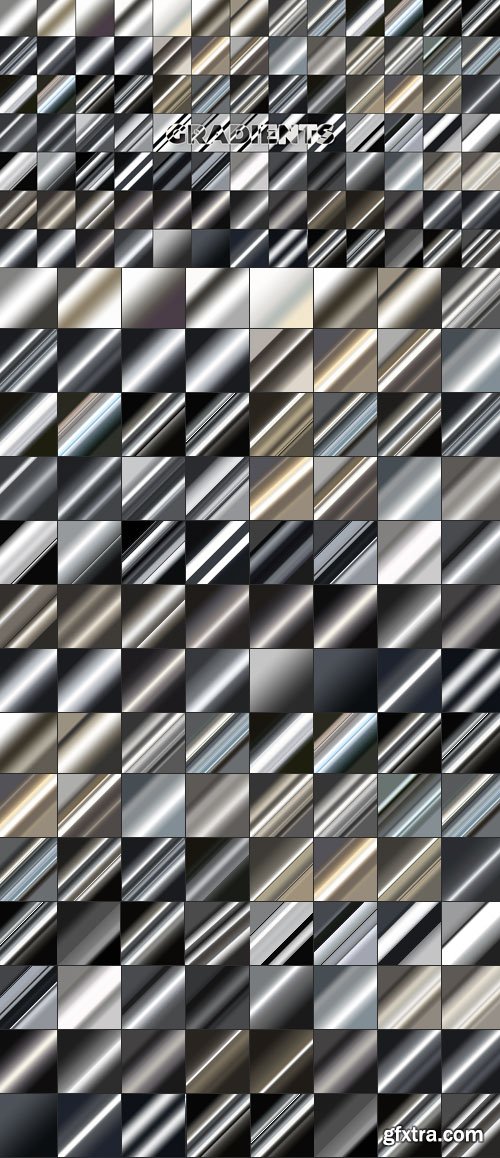 100 Metallic Gradients for Photoshop