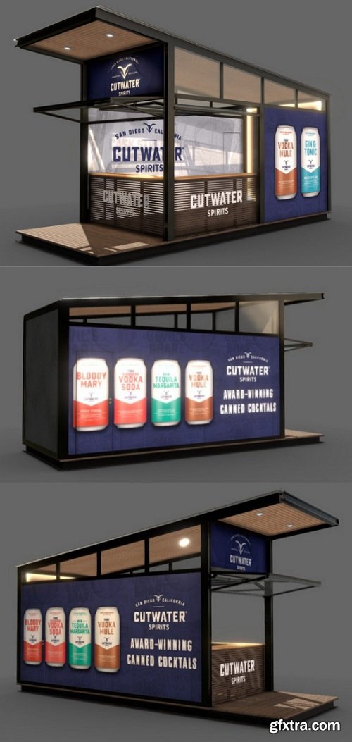 CABINE MARKET DESIGN STORE OUTDOOR FURNITURE 3D Model » GFxtra