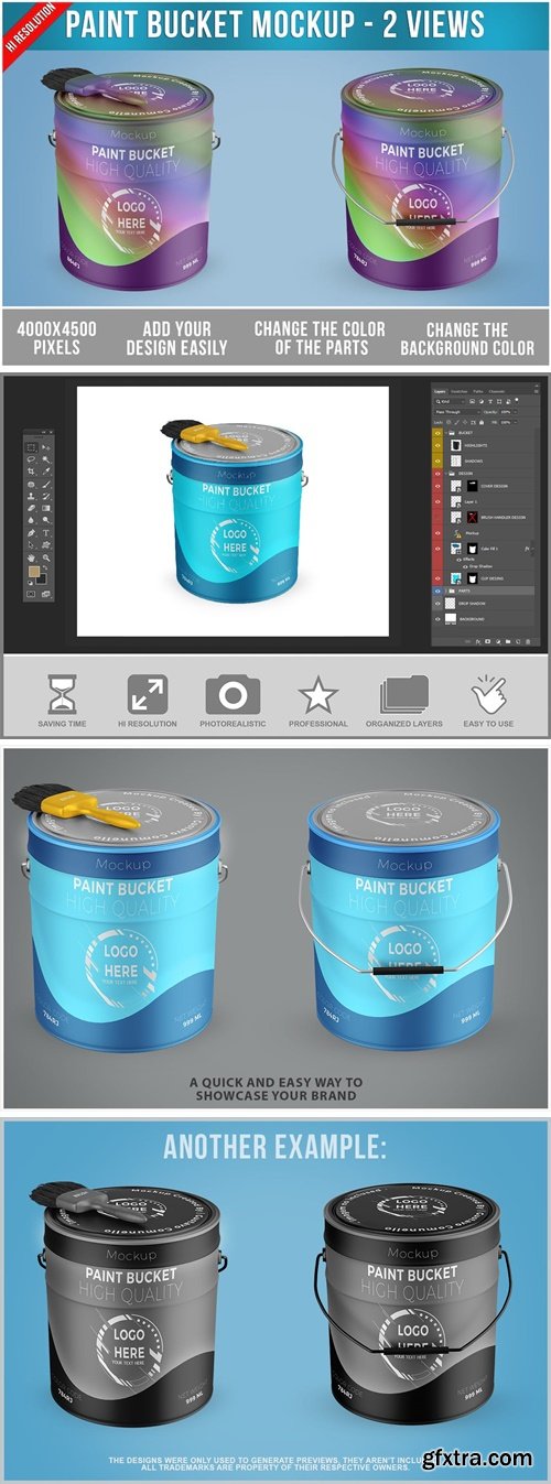 Paint Bucket Mockup PSD 4W6DZBQ