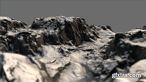Canyon Under the Snow 3D Model