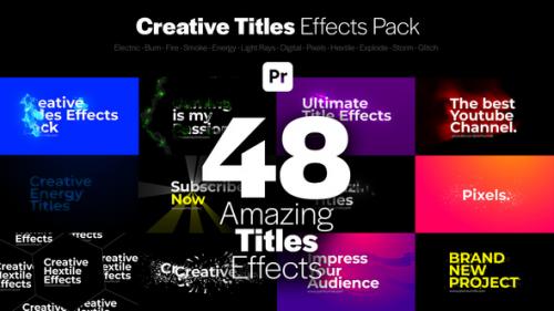 Videohive - Creative Titles Effects Pack for Premiere Pro - 38680483 - 38680483
