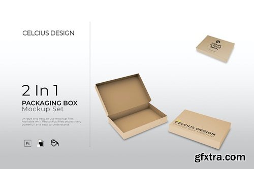 Papper Box Packaging Mockup 64FE7UY