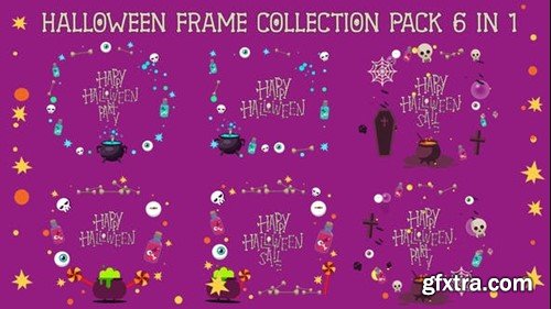 Videohive Halloween Frames Collection Pack 6 in 1 40142305