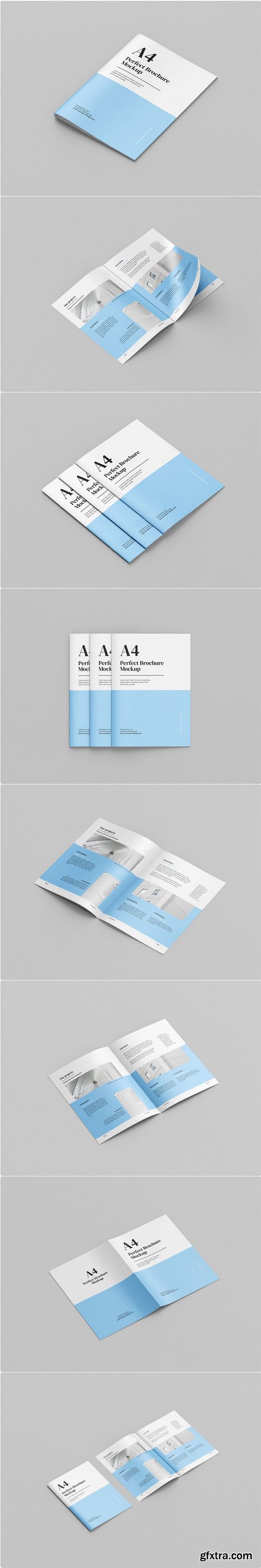Slim A4 Brochure PSD Mockups Templates