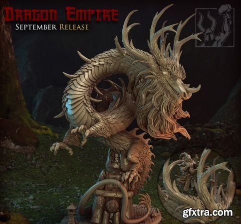 Dragon Empire - Dragon Statue - 3D Print Model