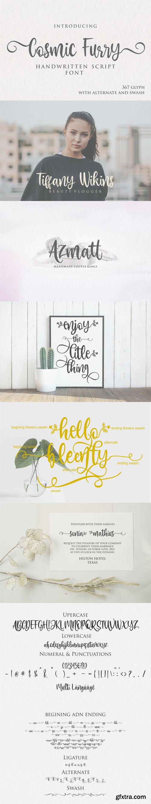 Cosmic Furry - Handwritten Script Font