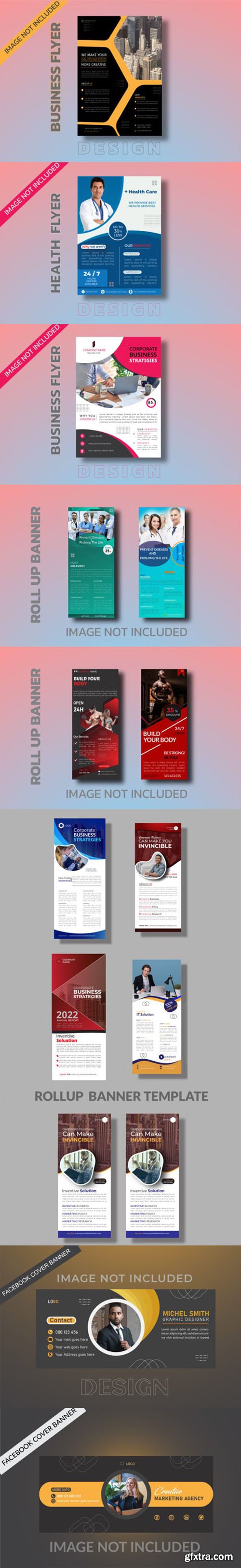 12 Creative Modern Business Vector Templates Collection