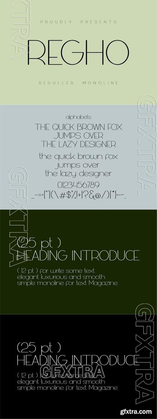 Regho Font GFxtra