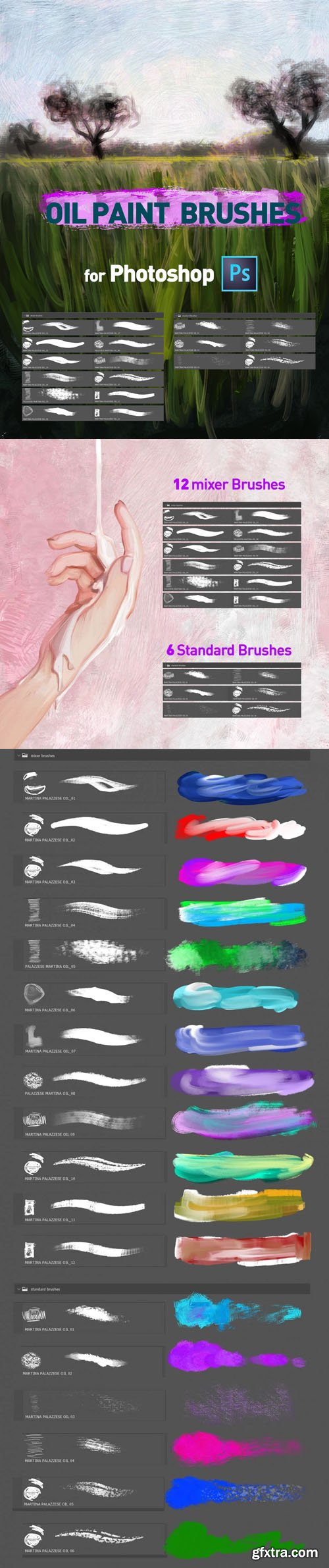 Oil Paint Photoshop Brushes Pack