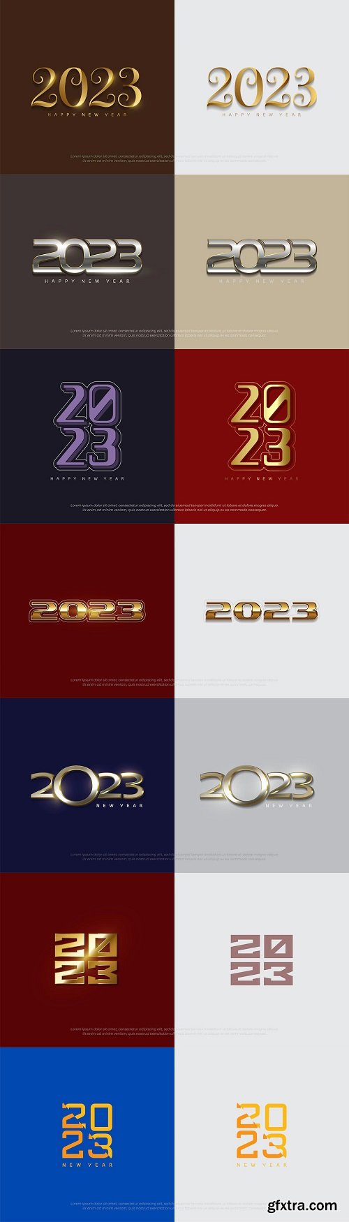 Creative concept of logo design number 2023 for happy new year for poster banner