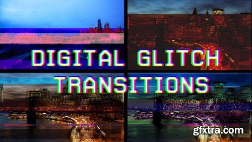 Videohive Digital Glitch Transitions 7895741