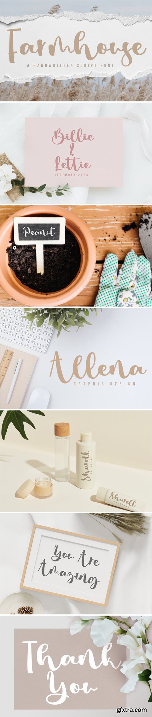 Farmhouse - Unique Handwritten Script Font