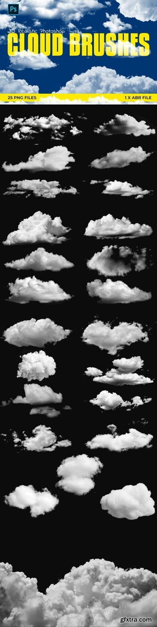 25 Photoshop Cloud Brushes