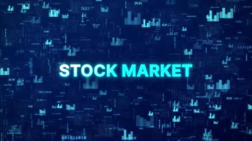 Videohive - STOCK MARKET Concept over animated finance background with chart, numbers and matrix codes - 40619803 - 40619803