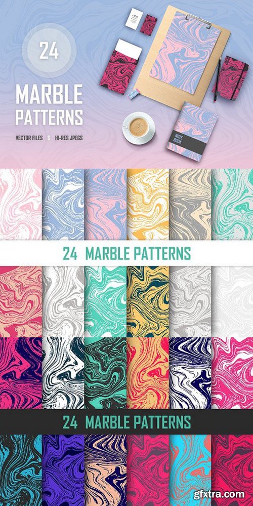 24 Marble Vector Patterns