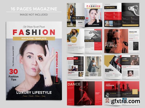 Fashion Magazine PSD Template - 16 Pages