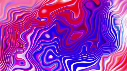 Videohive - Animated blue, red gradient wave seamless line liquid motion background - 40685908 - 40685908