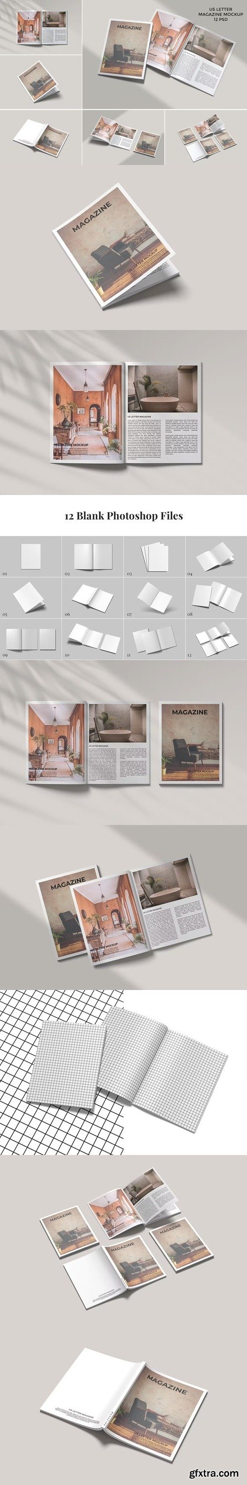 Us Letter Magazine Mockup