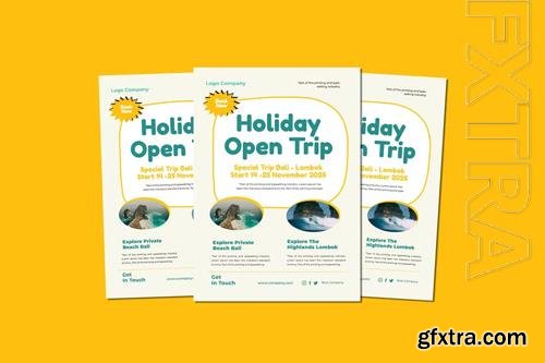 Holiday Open Trip Flyer PSD