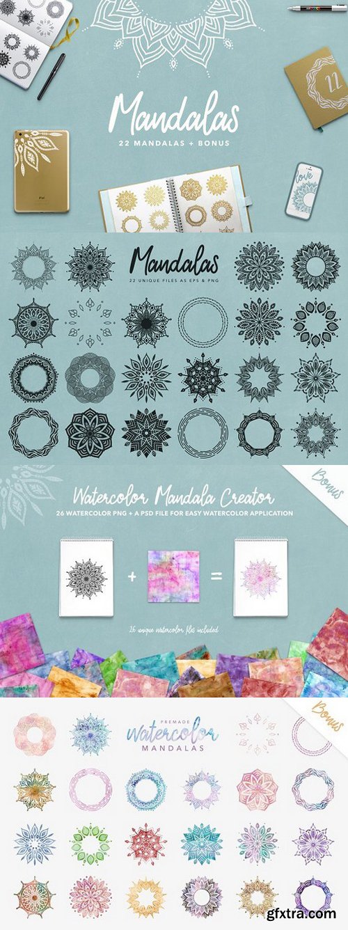 Aboree Mandala Collection Bundle 22xEPS 1152208