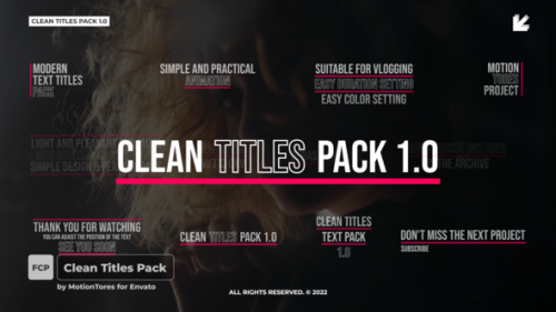 Videohive - Clean Text Titles  FCPX - 40871422 - 40871422