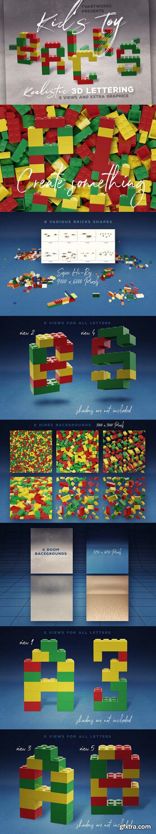 CreativeMarket - Toy Bricks 3D Lettering 3828851