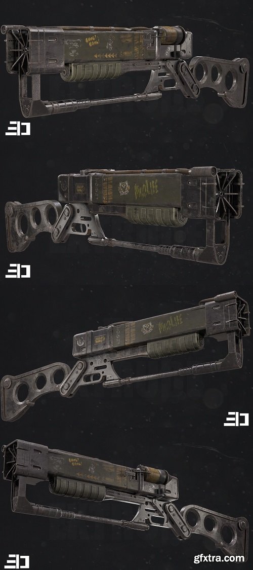 AER9 Laser Rifle (Fallout) 3D Model » GFxtra