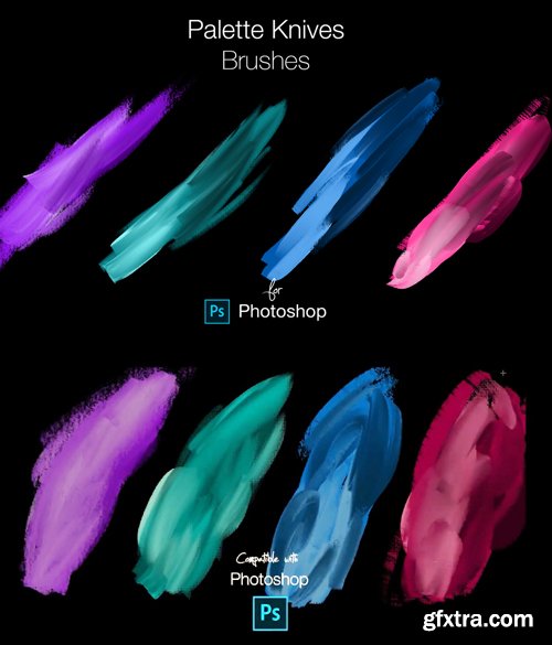 Palette Kives Brushes Collection for Photoshop