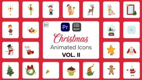 Videohive - Christmas Icons Vol. II For Premiere Pro - 41456088 - 41456088