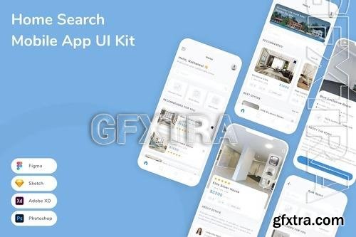 Home Search Mobile App UI Kit 66NW6FZ