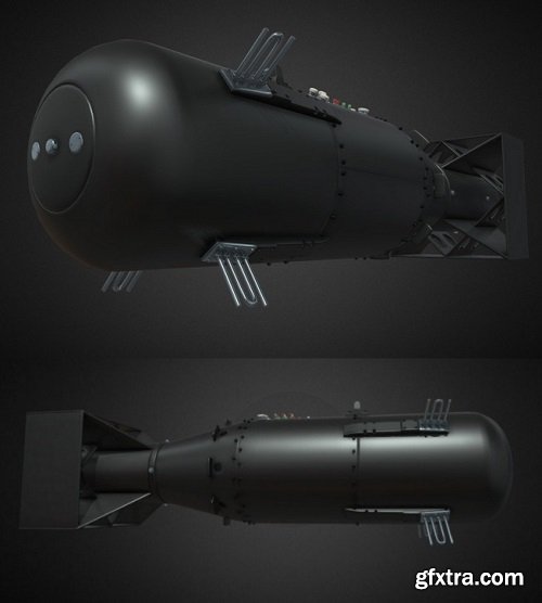 The worlds first atomic bomb 3D Model
