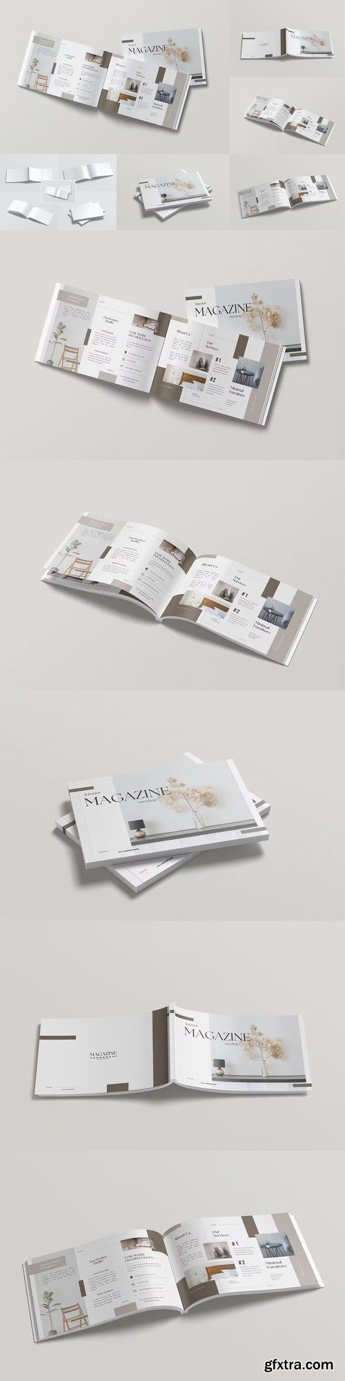 A4 Landscape Magazine Mockup