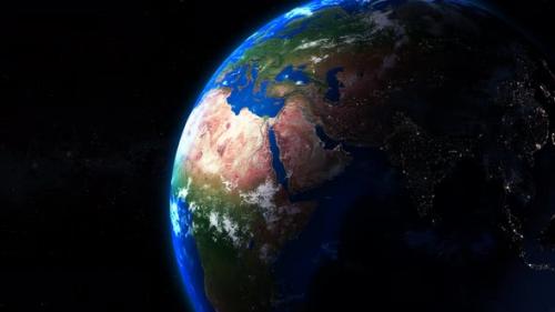 Videohive - 3d Realistic Night Day Planet Earth View On Space - 41765832 - 41765832
