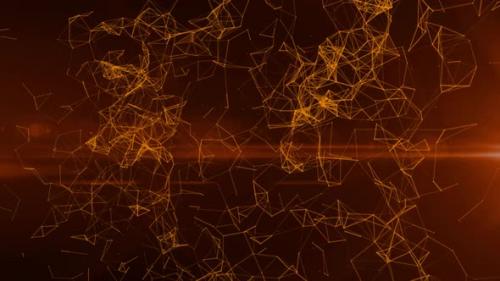Videohive - Abstract plexus gold colour rotate background - 41769188 - 41769188