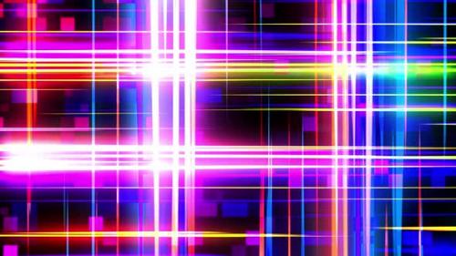 Videohive - Geometric tech neon line background - 41769191 - 41769191