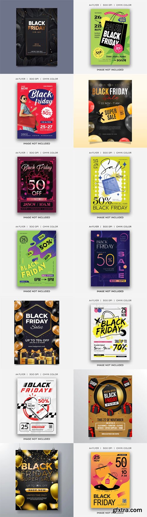 Black Friday - 20+ Flyers Vector Templates Collection