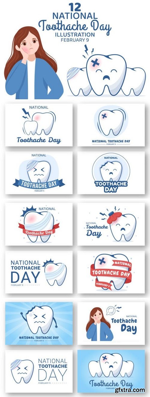 12 National Toothache Day Illustration