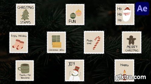 Videohive Christmas Stamps Titles for After Effects 41826623