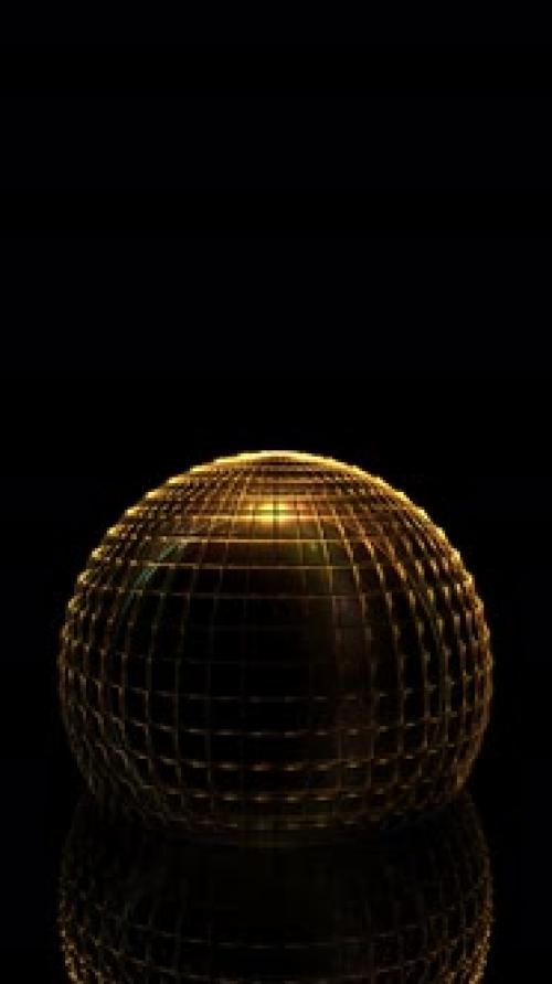 Videohive - Vertical Dark Background - Sphere in full rotation. 3D Render - 41807439 - 41807439