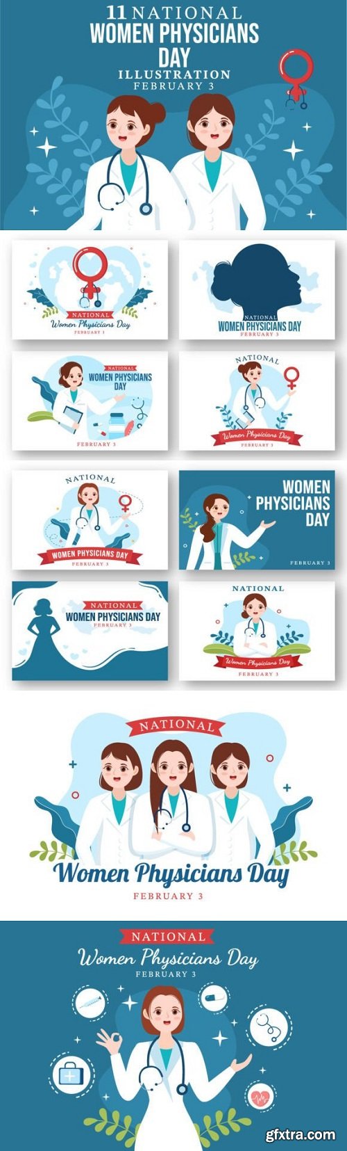 11 Women Physicians Day Illustration
