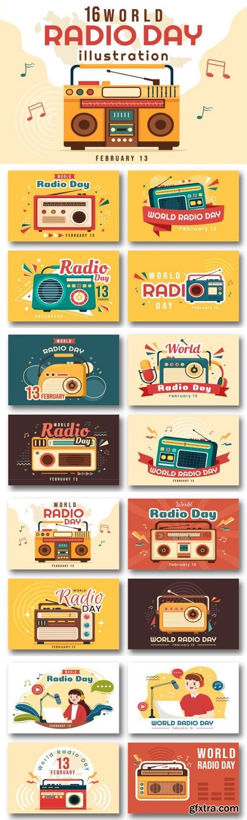 16 World Radio Day Illustration