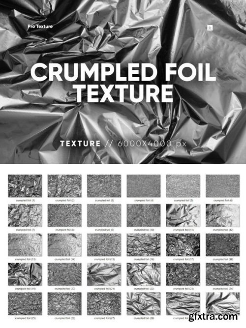 30 Crumpled Foil Texture