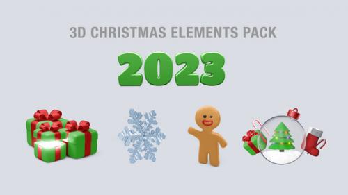 Videohive - 3D Christmas Elements Pack DR - 41775408 - 41775408