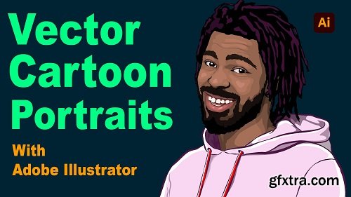 Create a vector cartoon portrait