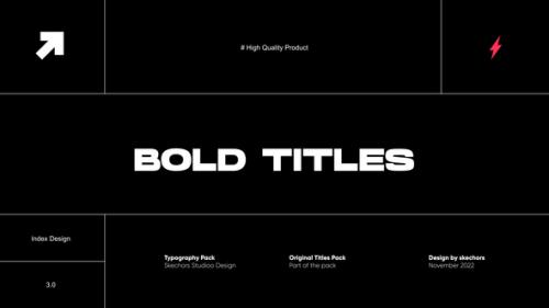 Videohive - Bold Titles 3.0 | Premiere Pro - 41813137 - 41813137