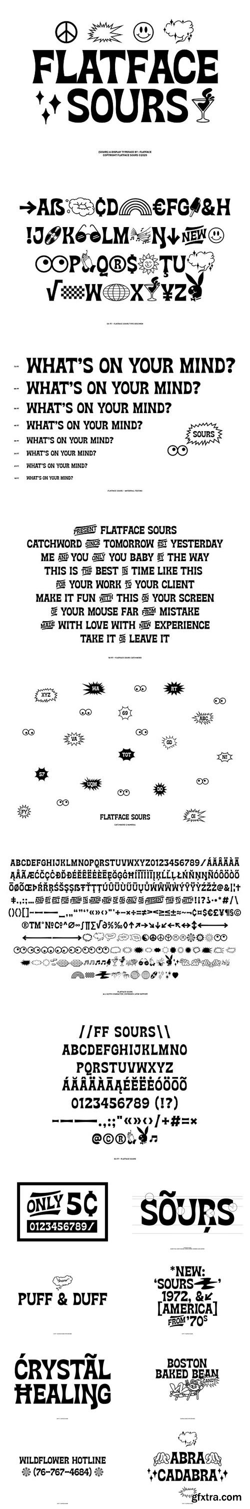 Flatface Sours - Display Typeface